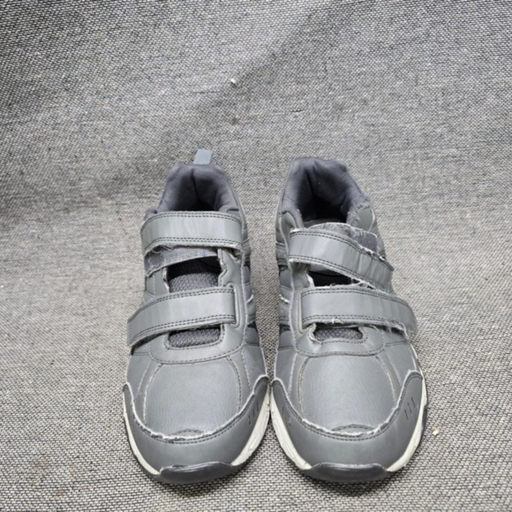 Avia Walking Shoes Hook Loop Straps‎ Grey Sneakers Fair Condition Work Play